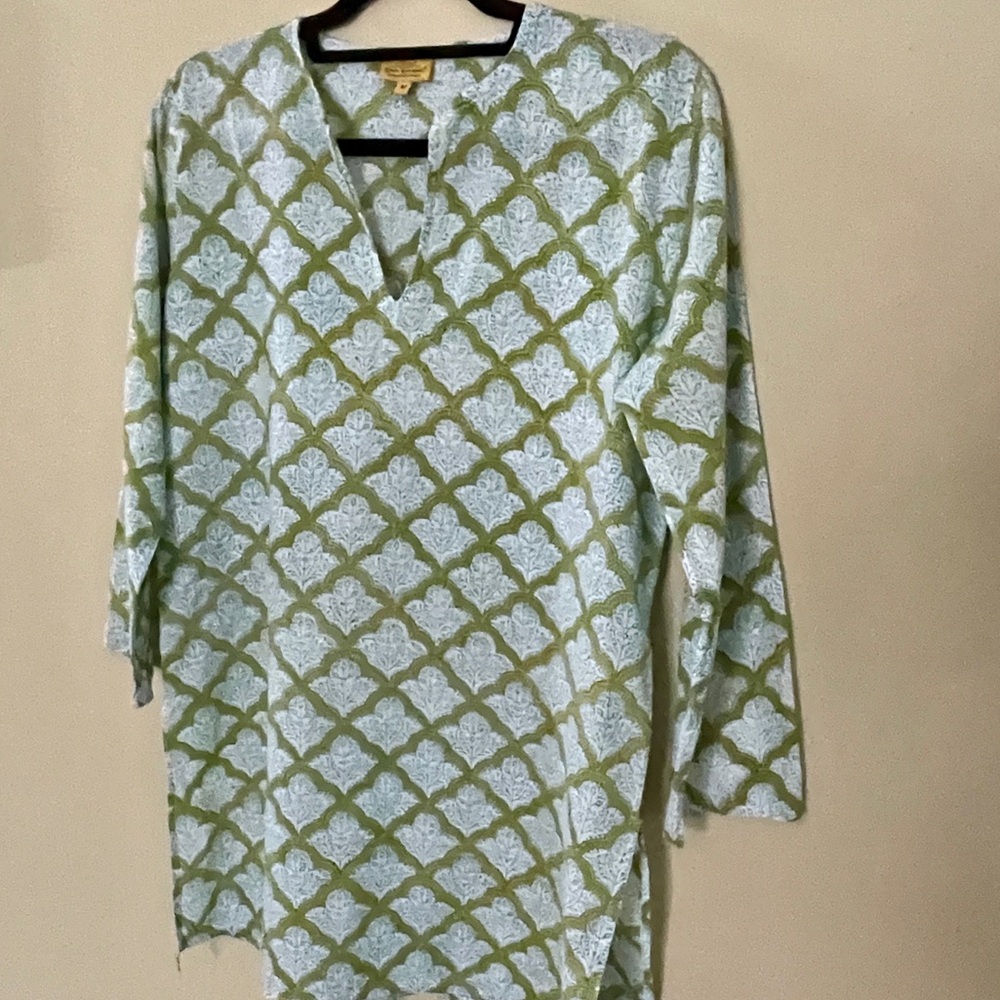 Roberta Roller Rabbit | Jemina Print Kurta in Green, Sz M ♥ EUC